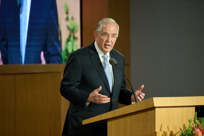 Elder Neil L. Andersen speaks during the 2026 Seminar for New Mission Leaders on Thursday, June 18, 2026, in the Provo Missionary Training Center in Provo, Utah.