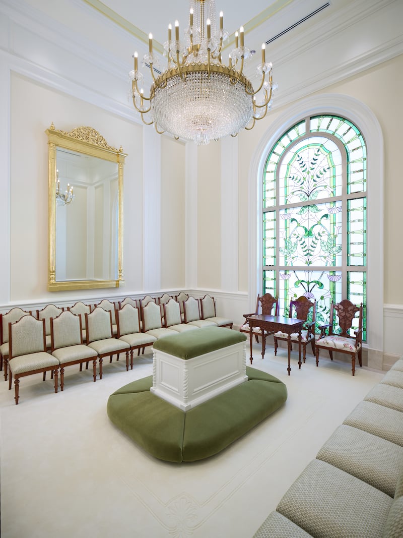 A sealing room in the Davao Philippines Temple.
