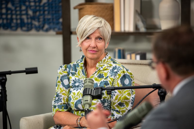 Young Women General President Emily Belle Freeman speaks during a recording of the Church News podcast released Monday, Aug. 31, 2026.