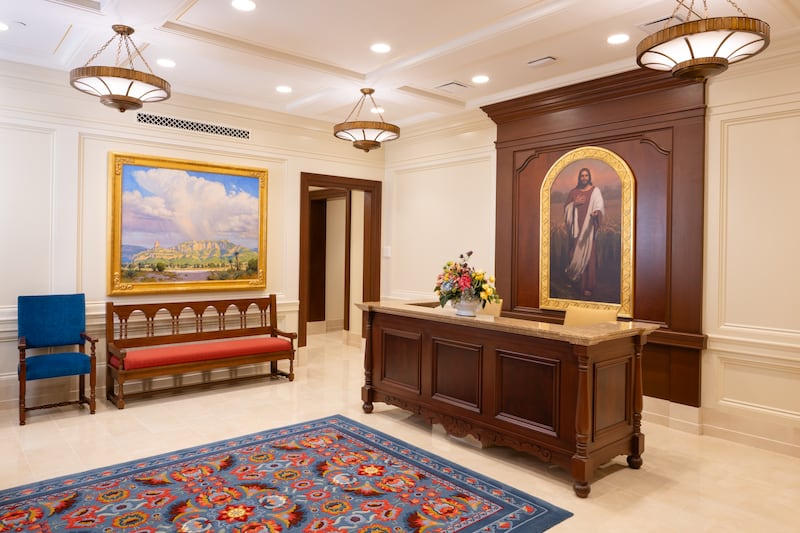The recommend desk of the San Luis Potosí Mexico Temple.