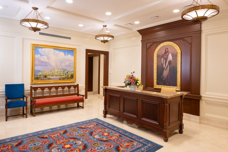 The recommend desk of the San Luis Potosí Mexico Temple.