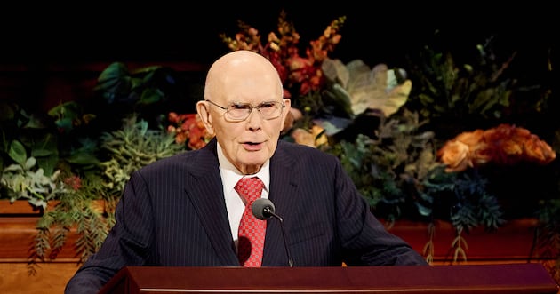 President Dallin H. Oaks speaks at general conference
