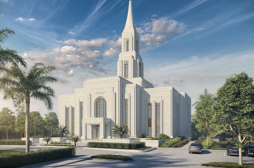 A rendering of the Teresina Brazil Temple.