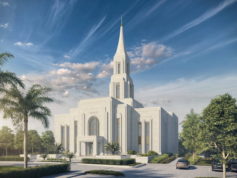 A rendering of the Teresina Brazil Temple.