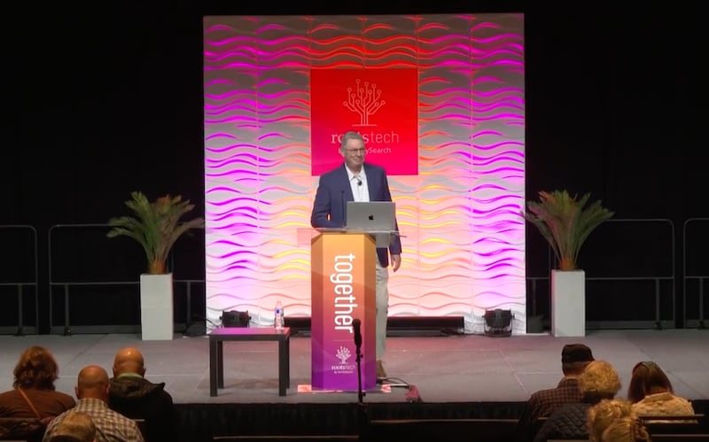 Shaun Stahle speaks in a class at RootsTech 2026 titled “Every Stone a Sermon: Contemplating the Incomprehensible Future of the Salt Lake Temple,” on March 7, 2026, in the Salt Palace Convention Center in Salt Lake City.