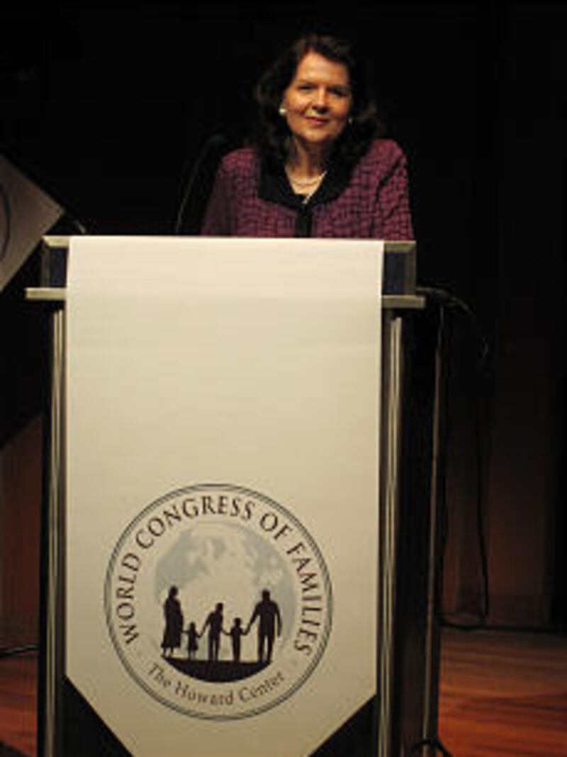 At World Congress of Families V, Sister Wendy Watson Nelson's address focused on the importance of s