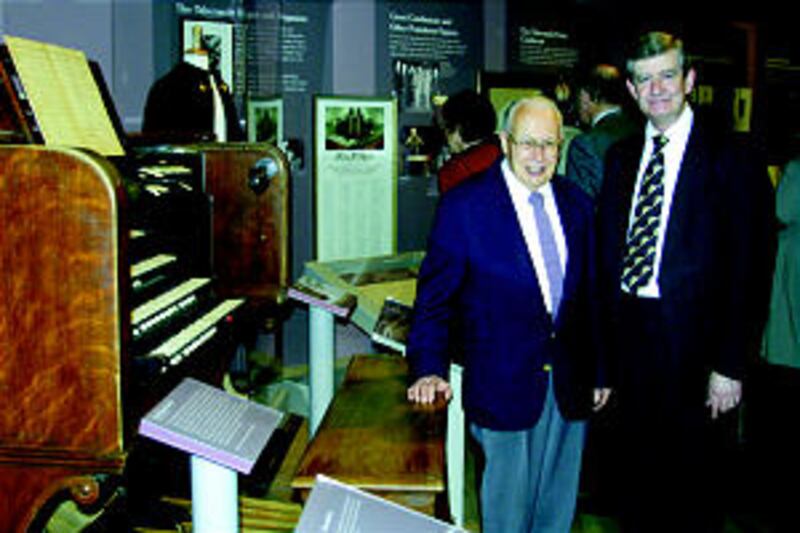 Robert Cundick, former Tabernacle Choir organist, and John Longhurst, now a Tabernacle Choir organis