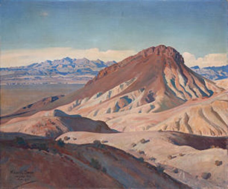 Maynard Dixon, Volcanic Cones (Boulder, Nevada), 1934, oil on canvas, 25? x 30-1/4?, BYU Museum of A