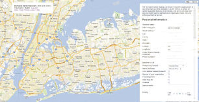 Map from Crisis Cleanup