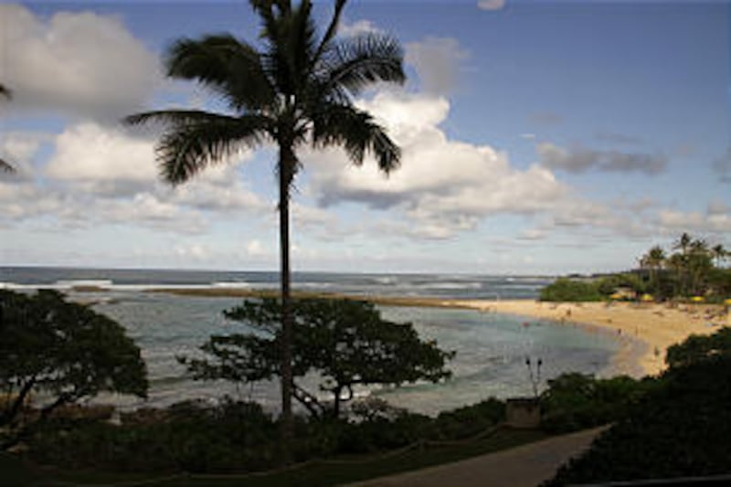 Stunning beach scenes are common in Laie, Hawaii.