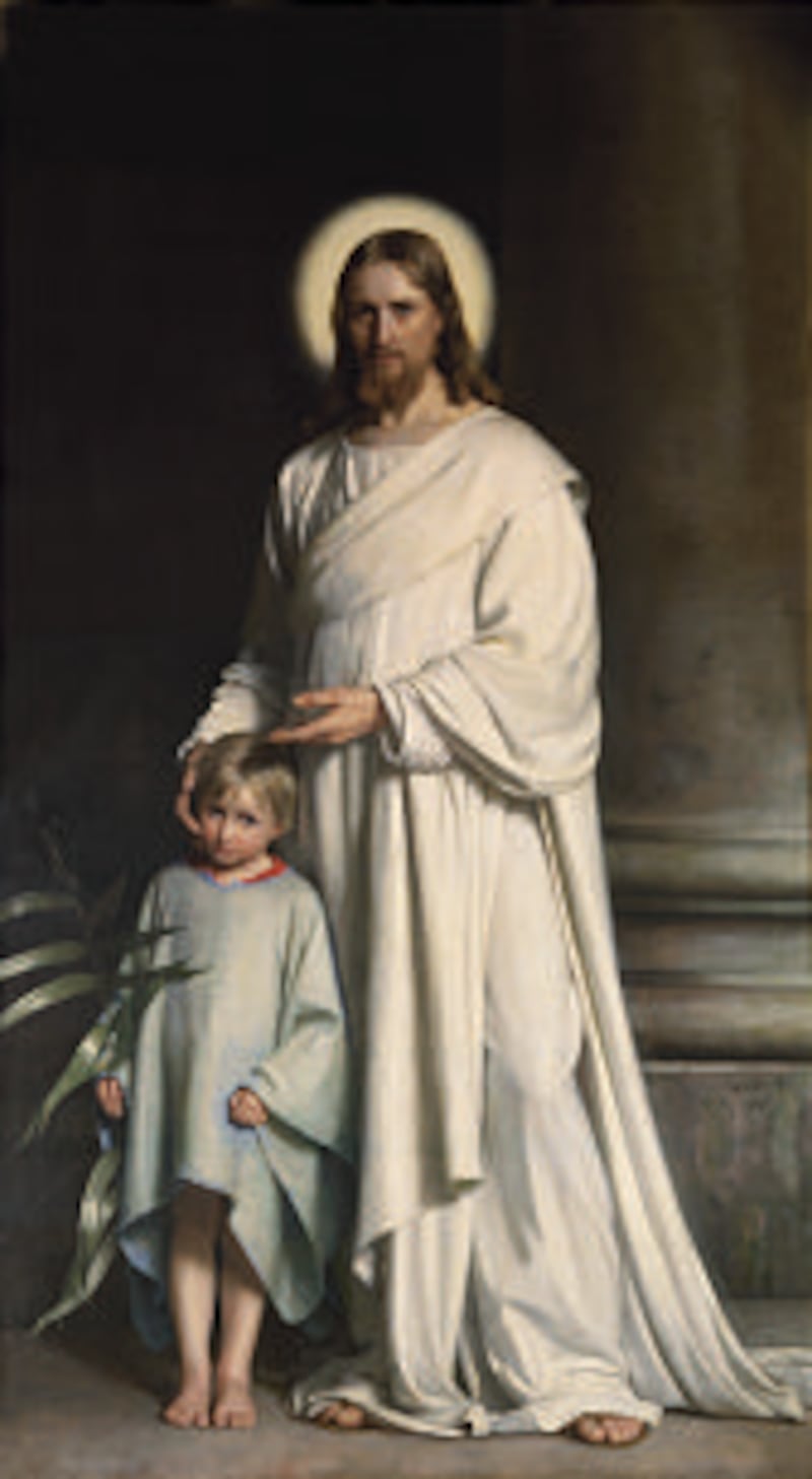 Carl Bloch's altar painting "Christ and the Young Child" is on loan from the Saint Nicholas Church i