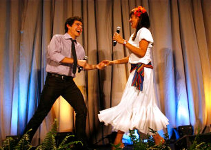David Archuleta performs with his mother, Lupe, at the 2010 Mentors International Gala in Salt Lake