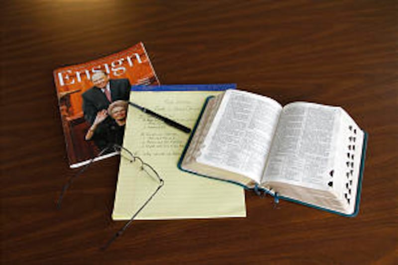 Scriptures, words of living prophets and an outline are elements in preparing and giving a talk with