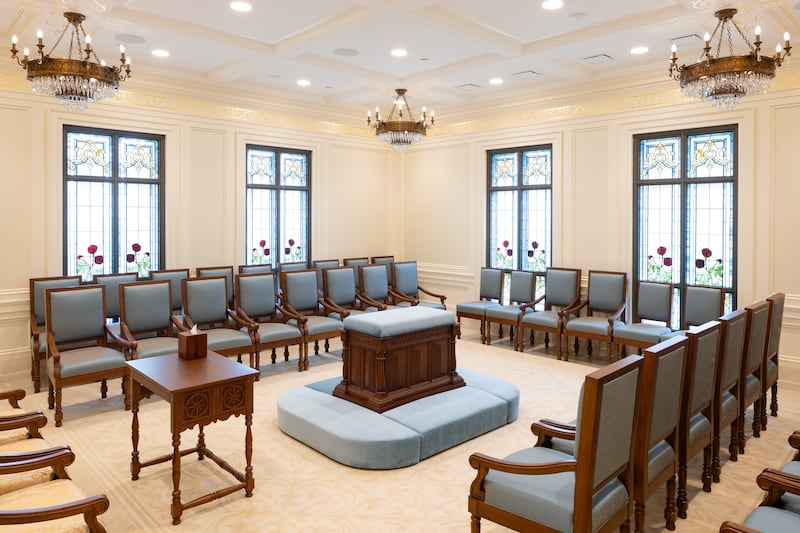 A sealing room inside the San Luis Potosí Mexico Temple.