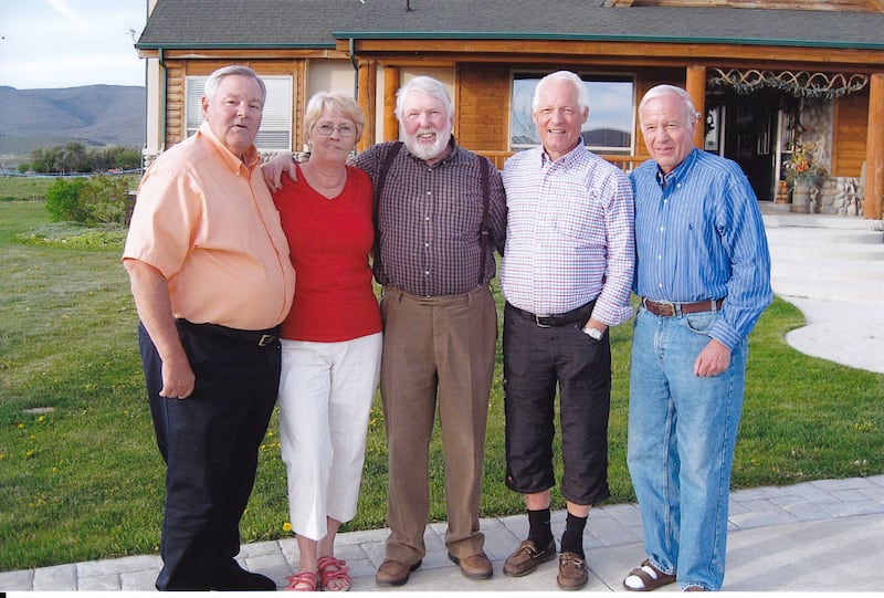 A small reunion at the Slater’s home in Heber, Utah. From left: Tom Slater, Lisbeth Pettersson Slater, Carl Olson, Bert Mattsson, Dee Sandgren. The Mattssons visited the U.S. for several months in 2010.