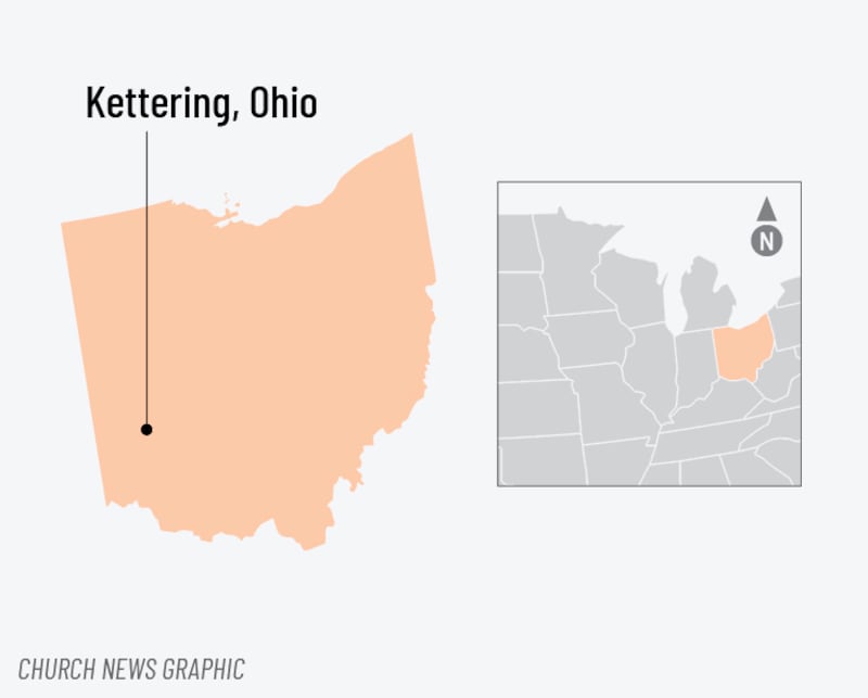 A map shows the Kettering, Ohio, birthplace of Elder Jeremiah J. Morgan, General Authority Seventy.