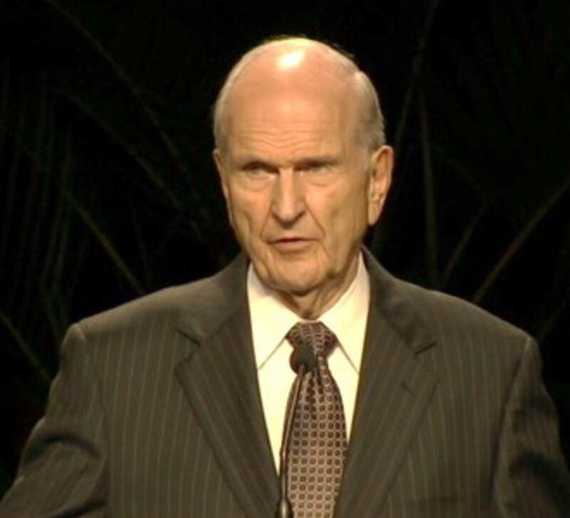 Russell M. Nelson of the Quorum of the Twelve speaks during a CES devotional Sept. 8 at BYU-Hawaii.