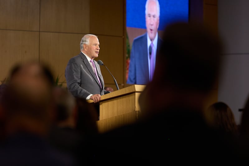 Elder Ronald A. Rasband speaks during the 2026 Seminar for New Mission Leaders on Thursday, June 18, 2026, in the Provo Missionary Training Center in Provo, Utah.