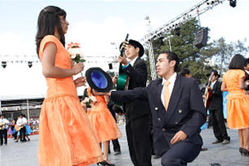 LDS youth from western Guatemala perform in Dec. 10 cultural event held in conjunction with the dedi