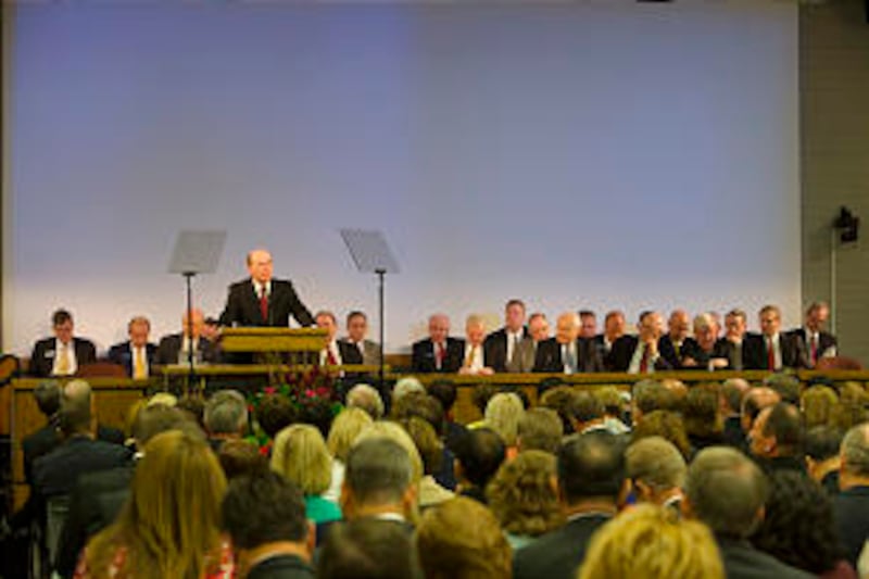 Elder Quentin L. Cook of the Quorum of the Twelve speaks on June 24 during the 2013 Seminar for New