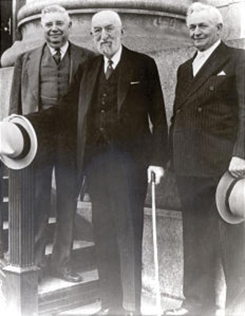 Pres. Heber J. Grant, J. Reuben Clark Jr., David O. McKay