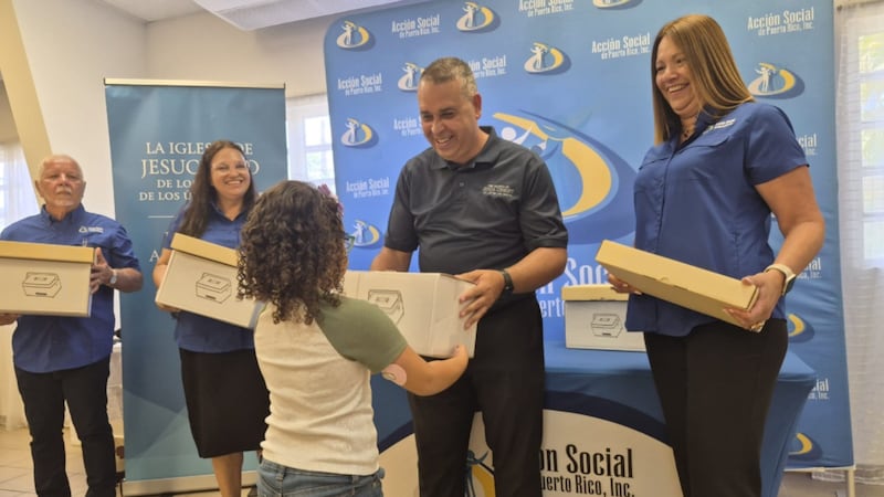 Church officials deliver medical equipment in southern Puerto Rico on Monday, August 17, 2026.