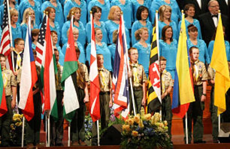 Boy Scouts of America participate in Golden Days, A Celebration of Life, in honor of President Thoma