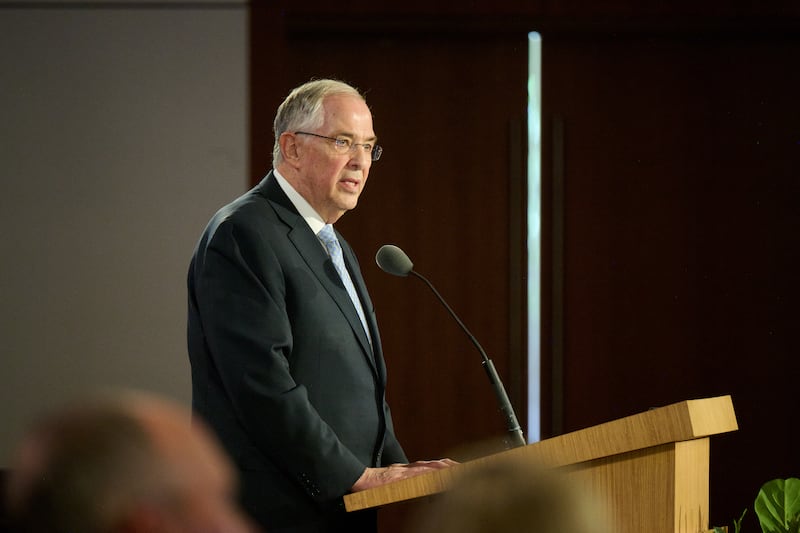 Elder Neil L. Andersen speaks during the 2026 Seminar for New Mission Leaders on Thursday, June 18, 2026, in the Provo Missionary Training Center in Provo, Utah.