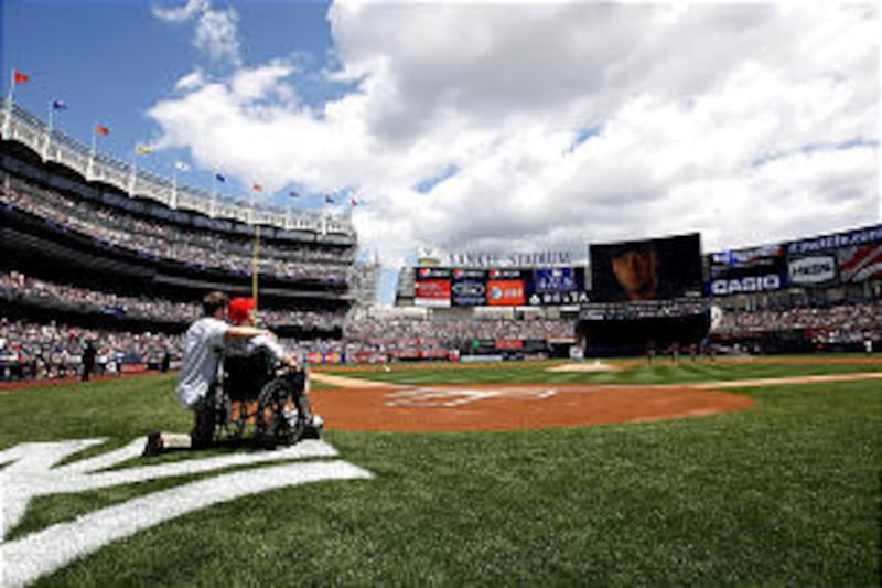 Michael Goldsmith, a sufferer of Amyotrophic Lateral Sclerosis (A.L.S.), often referred to as "Lou