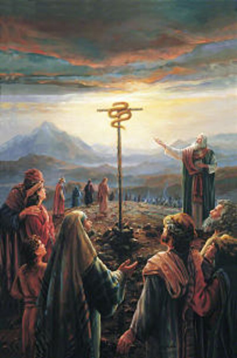 Moses and the brass serpent.