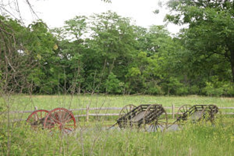 In silent recumbrance, handcarts appear as they might have a century and a half ago before start of