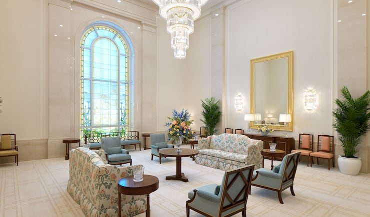 The celestial room of the Montpelier Idaho Temple.