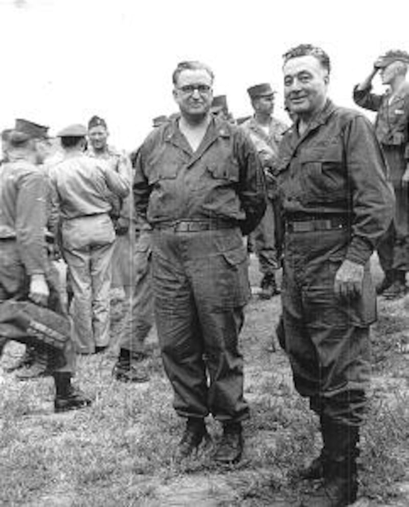 Elder Harold B. Lee, then chairman for the LDS Servicemen's Committee, was given a uniform and made