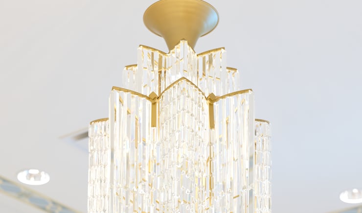 A chandelier in the Belo Horizonte Brazil Temple.