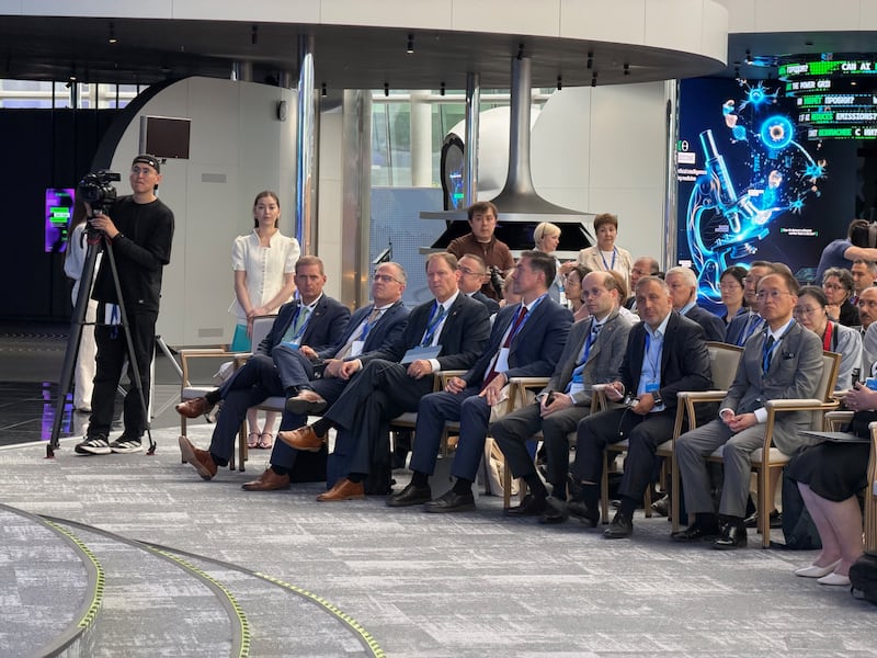 Elder Mark A. Bragg, General Authority Seventy, third from left on the front row, attends the III Congress of Archivists: Digital Archive Expo (DA-EXPO) held June 8-12, 2026, in Astana, Kazakhstan.