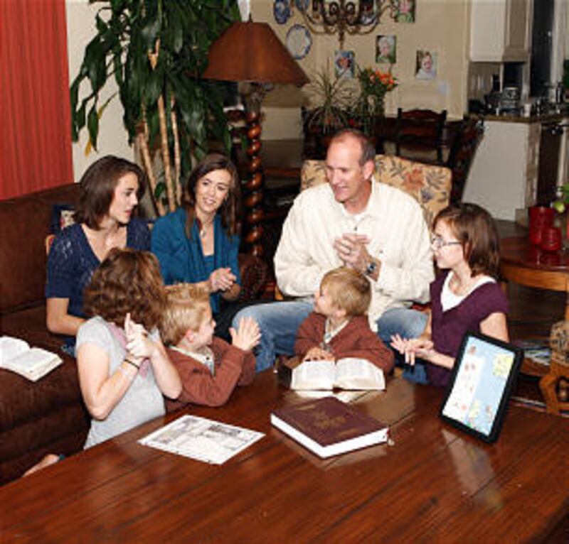 Jon and Angi Hansen of the Capistrano, San Clemente California Stake, participate in family home eve