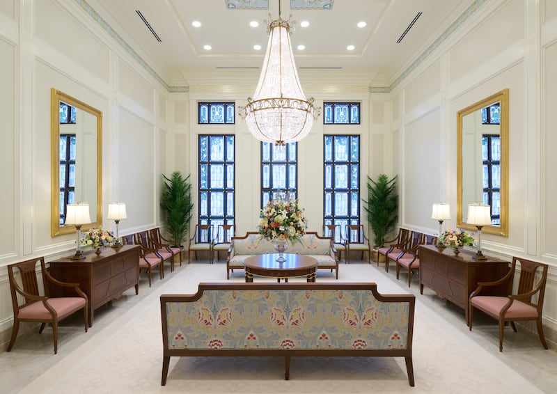 The celestial room of the Cleveland Ohio Temple.