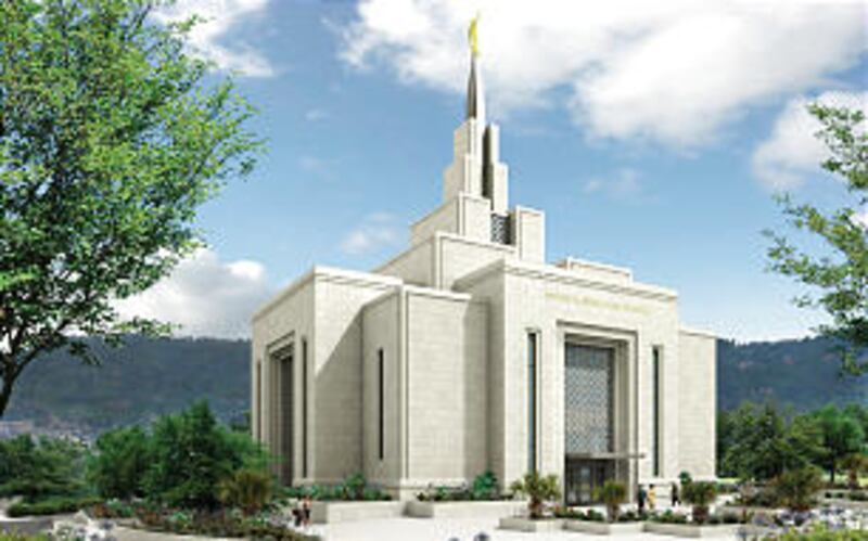 Rendering shows the Tegucigalpa Honduras Temple, the first temple in Honduras and the sixth temple i