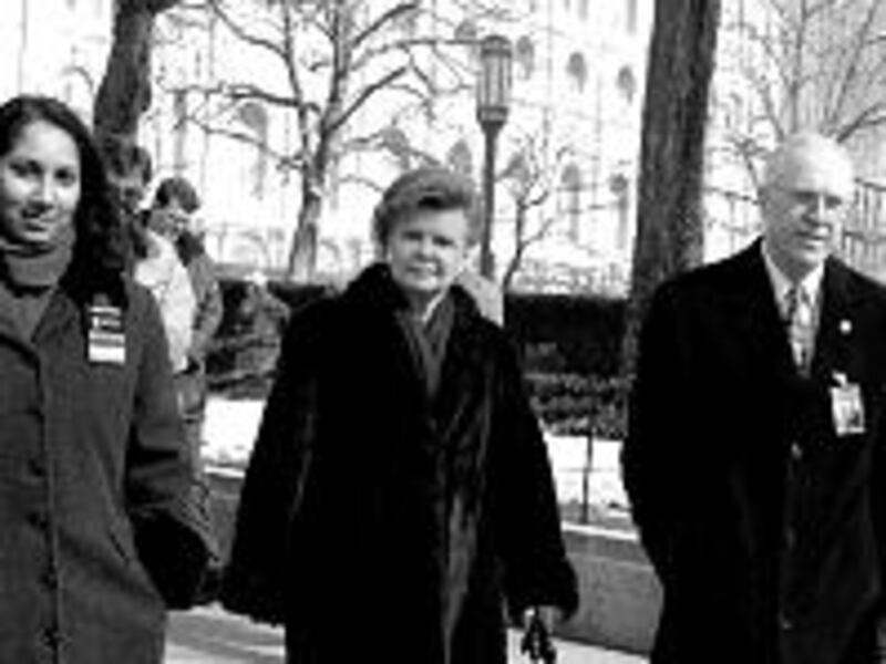 Among the visitors to Temple Square is the president of Latvia, Vaira Vike-Freiberga. Visitors from