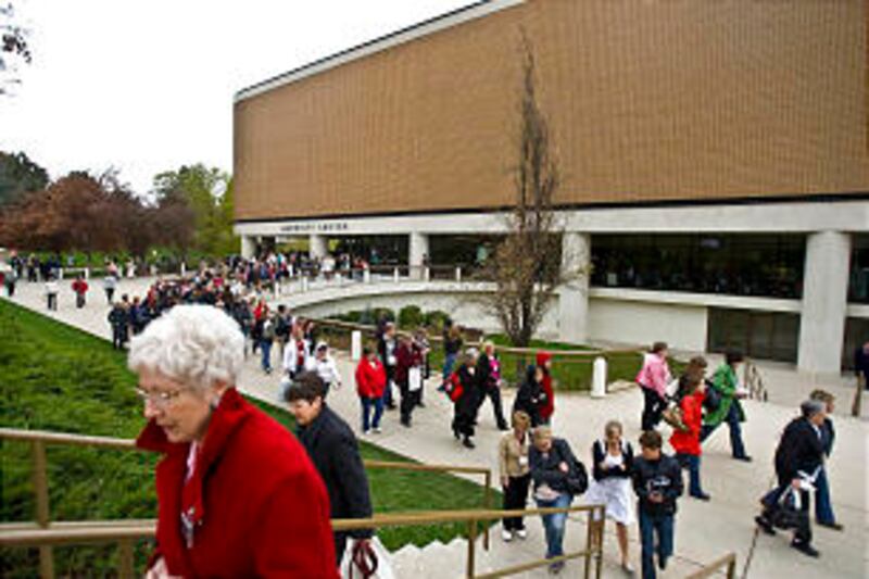 BYU Women's Conference at the Marriott Center in Provo on Friday, April 29, 2011.
