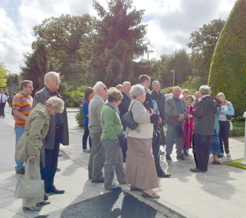 As part of Heritage Open Days, visitors tour the grounds of the Preston England Temple.