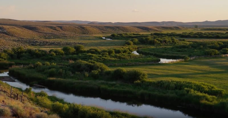 A view of the Sweetwater River near the Wyoming Mormon Trail Sites in July 2025.