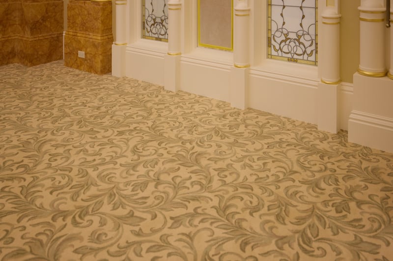 The newly installed carpet in the celestial room of the Salt Lake Temple in Salt Lake City is shown on Tuesday, June 23, 2026.