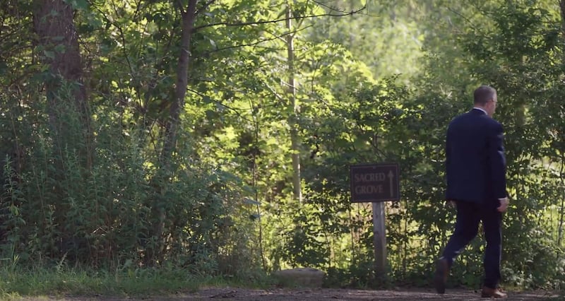 BYU–Pathway Worldwide President Brian K. Ashton speaks from the Sacred Grove Historic Site in Palmyra, New York, during a devotional broadcast to students on Friday, Sept. 4, 2026.