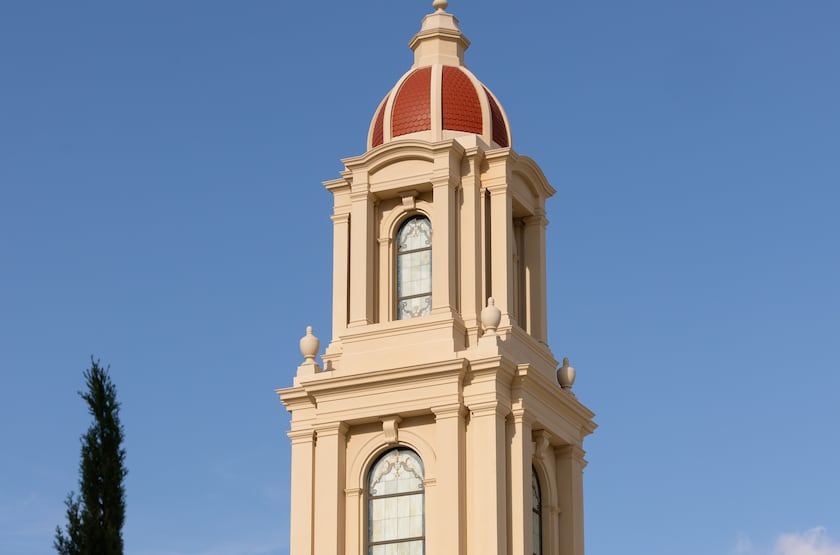 The tower atop the San Luis Potosí Mexico Temple.