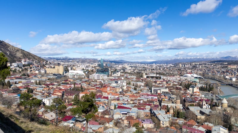 A view of Tbilisi, Georgia, on Thursday, March 5, 2026.