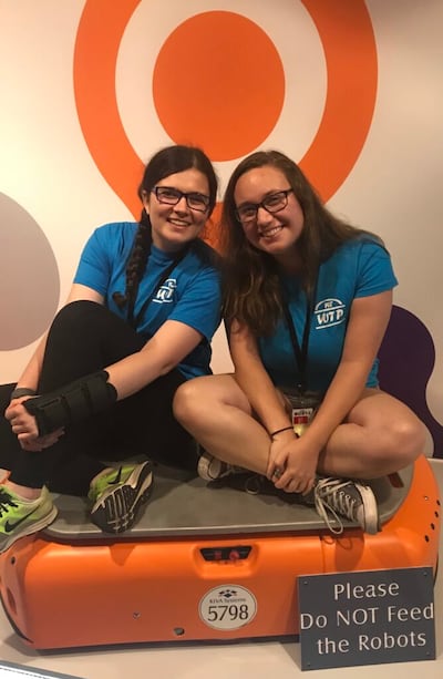 Lyndie and her co-worker, Michelle, while touring an Amazon Robotics facility as part of the Women’s Technology Program in MechE at MIT in summer of 2018.