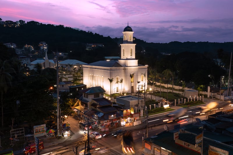 The exterior of the Davao Philippines Temple.