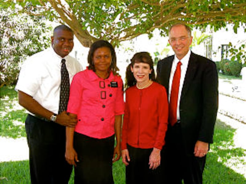 Elder and Sister Andersen with President Idyo Raymond Egbo and his wife, Comfort Ikip Ese Egbo. Pres