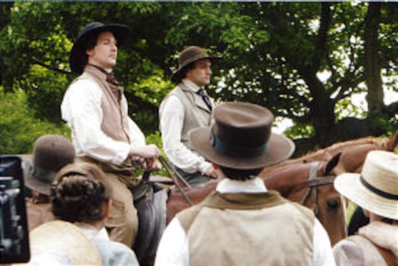 In somber moment, Joseph, right, and brother Hyrum ride out of Nauvoo to Carthage.